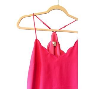 J.Crew | Pink Scalloped Adjustable Strap Cami Top | Size 10